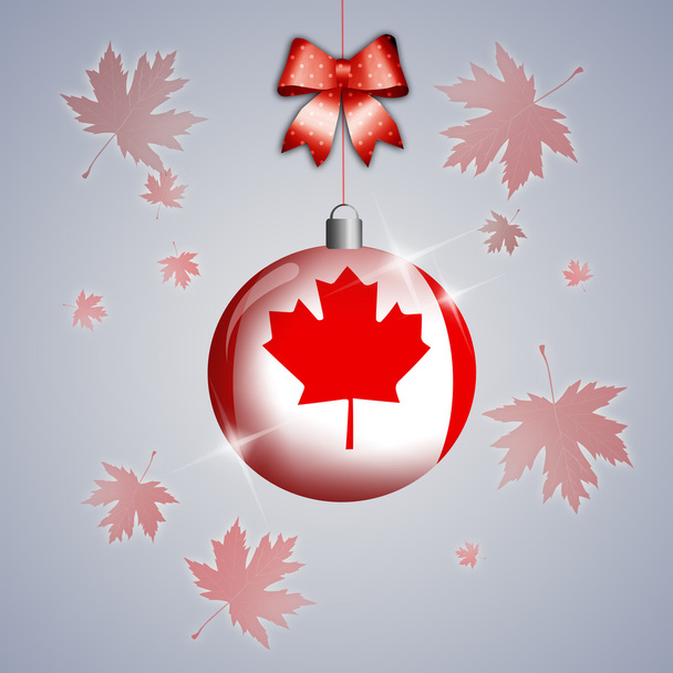 Boże Narodzenie Kula flagą Kanada - Zdjęcie, obraz