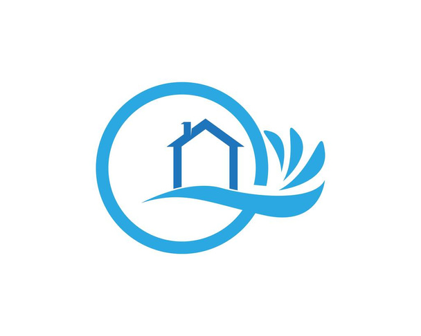 Épület otthon természet logó tervezés - Vektor, kép