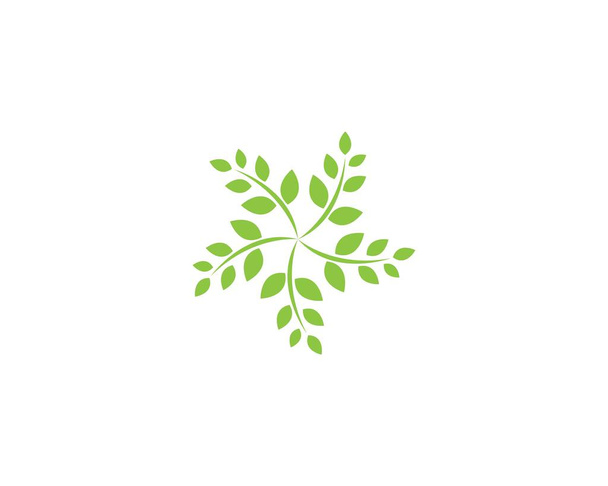 Modelo de design de logotipo de folha de natureza - Vetor, Imagem
