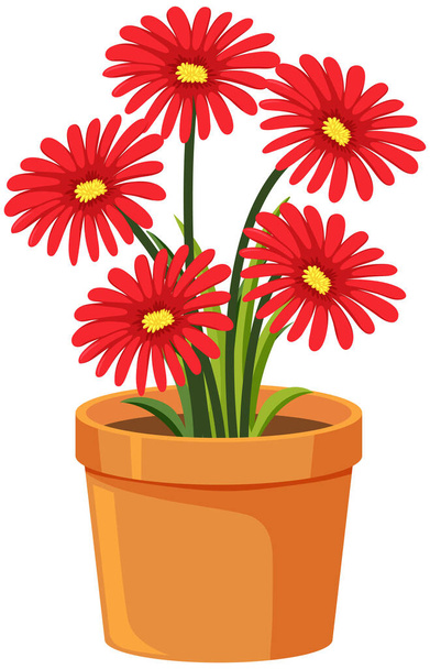 Pot de fleurs sur fond blanc illustration
 - Vecteur, image