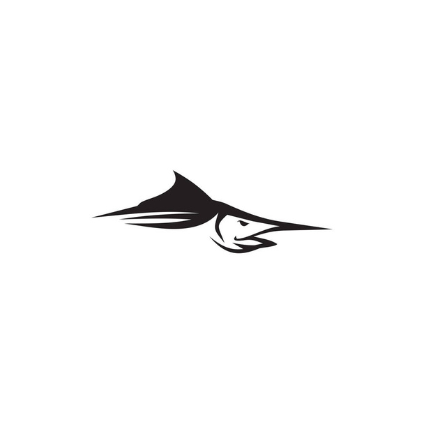 マーリン魚アイコンベクトルテンプレートを使用した釣りロゴデザイン - ベクター画像