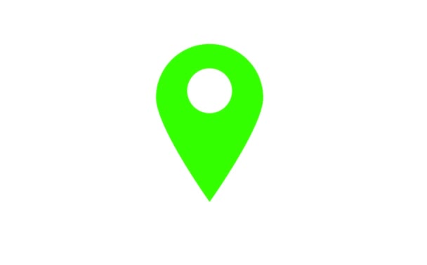 Sprawdź animację punktu zielonej mapy znacznik pin odbijający się na białym ekranie - Materiał filmowy, wideo