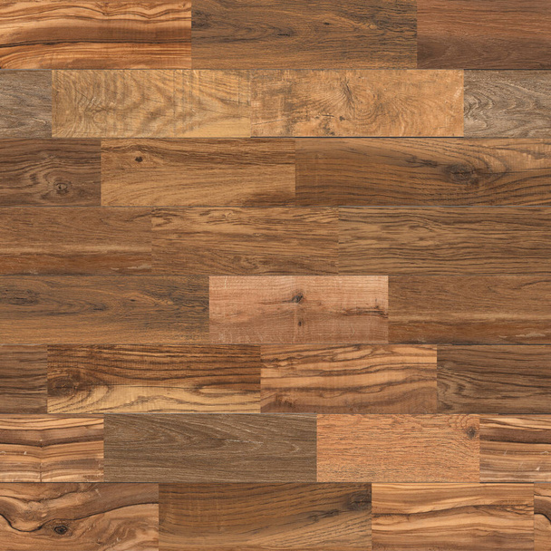 木製ストリップモザイク装飾床と壁の質感. - 写真・画像