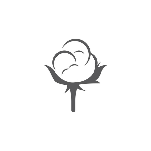 Cotton flower vector icon template symbol nature - Vector, Image