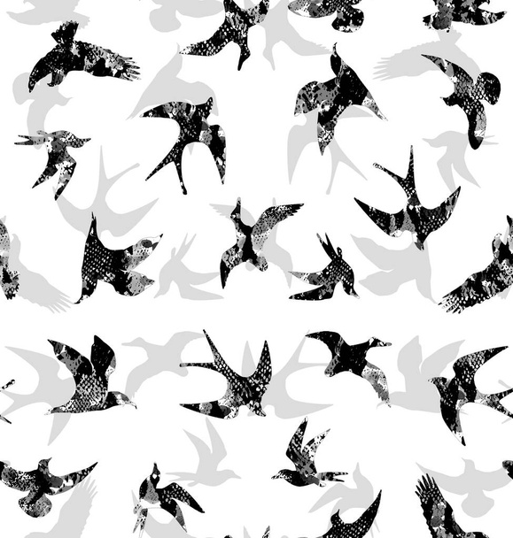 seamless colorful bright pattern with birds - Foto, afbeelding