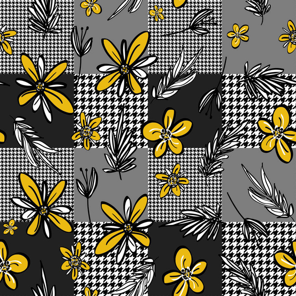 seamless colorful bright pattern with flowers  - Photo, Image