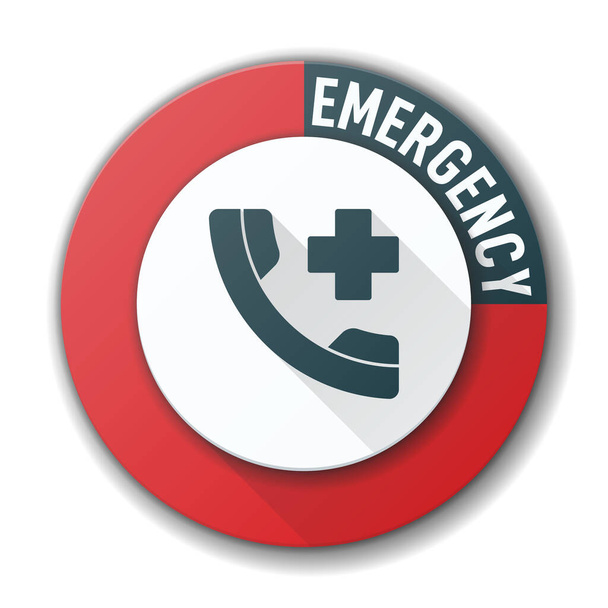 Call Emergency Medical Tlačítko vektorová značka ilustrace - Vektor, obrázek