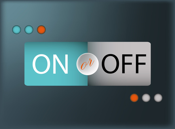 Segmented ON or OFF Button - Vector, Image
