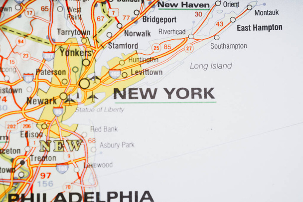 New York az interaktív térképen - Fotó, kép