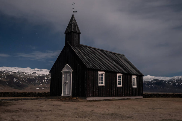 The Black Church of Budir in Iceland - Foto, Imagem