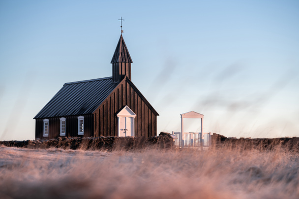The Black Church of Budir in Iceland - Photo, Image