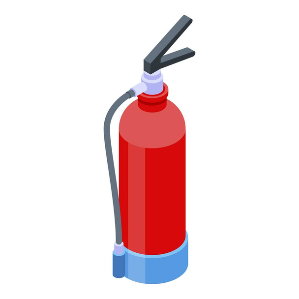 Danger fire extinguisher icon, isometric style - Vektor, kép