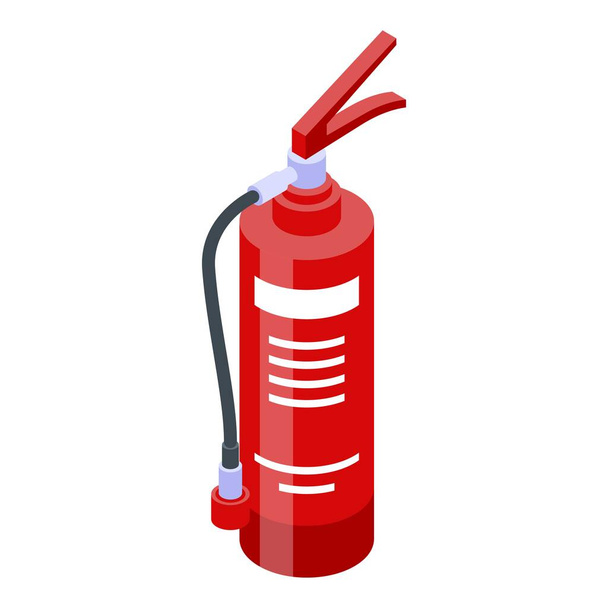 Safety fire extinguisher icon, isometric style - Vetor, Imagem