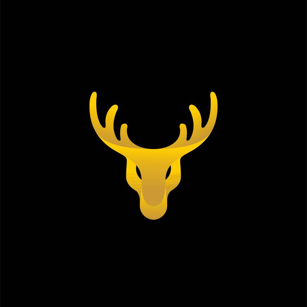 Logo jelení hlavy, prosté logo jelena - Vektor, obrázek