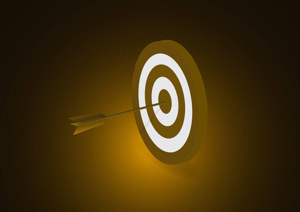 Target and arrow icon. Business target concept. Achievements and successes. Vector illustration in flat style for your design style. - Vector, Image