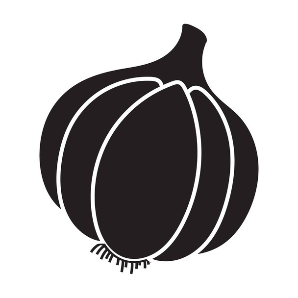 Garlic vector icon.black vector icon isolated on white background garlic . - Vettoriali, immagini