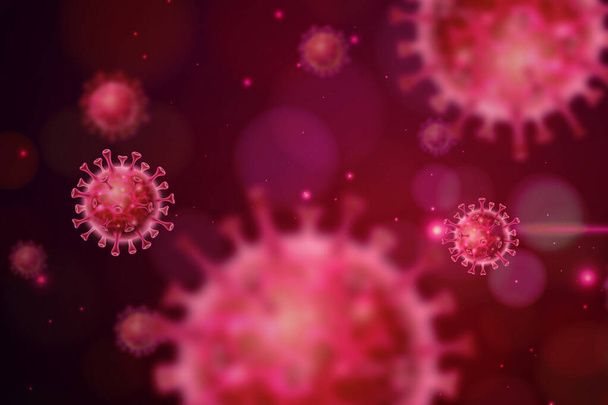 Коронавірус Covid19 Фон з вірусами, що плавають по крові
 - Фото, зображення