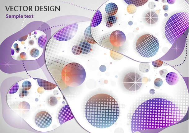 Forma liquida creativa colorata, composta da cerchi e punti salienti. Composizione alla moda del progetto attuale. Modello di design astratto. Illustrazione vettoriale
 - Vettoriali, immagini