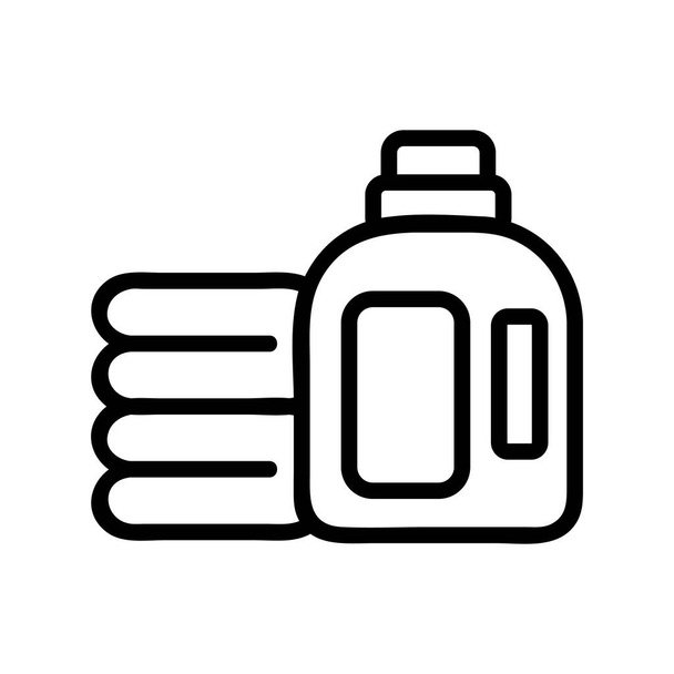 cleaning and clothes icon vector outline illustration - Vector, Image