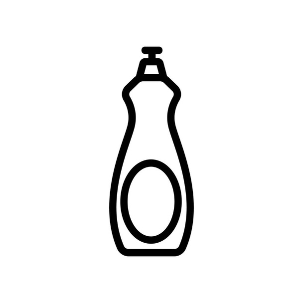 illustrazione del profilo del vettore dell'icona della bottiglia del detergente
 - Vettoriali, immagini