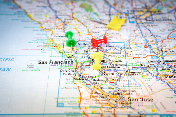 San Francisco Usa Χάρτης, Atlas Travel Background - Φωτογραφία, εικόνα