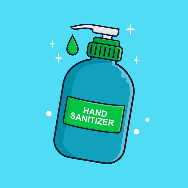 Hand Sanitizer Vector, Liquid Soap Vector Icon Illustration, Health And Medical Icon Concept, Flat Design Suitable for Poster, Banner, Sticker - Vector, Image