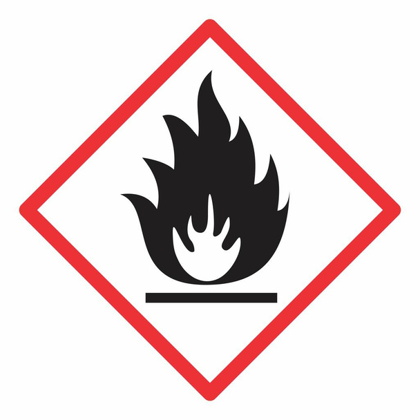 Ein brennbares Zeichen Illustration auf weißem Hintergrund - Vektor, Bild