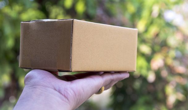 scatole di consegna da fattorino professionista a casa
 - Foto, immagini