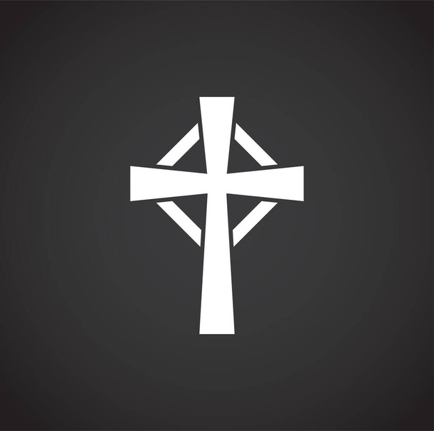 Krzyż ikony na tle grafiki i projektowania stron internetowych. Kreatywny symbol ilustracji dla aplikacji webowej lub mobilnej. - Wektor, obraz