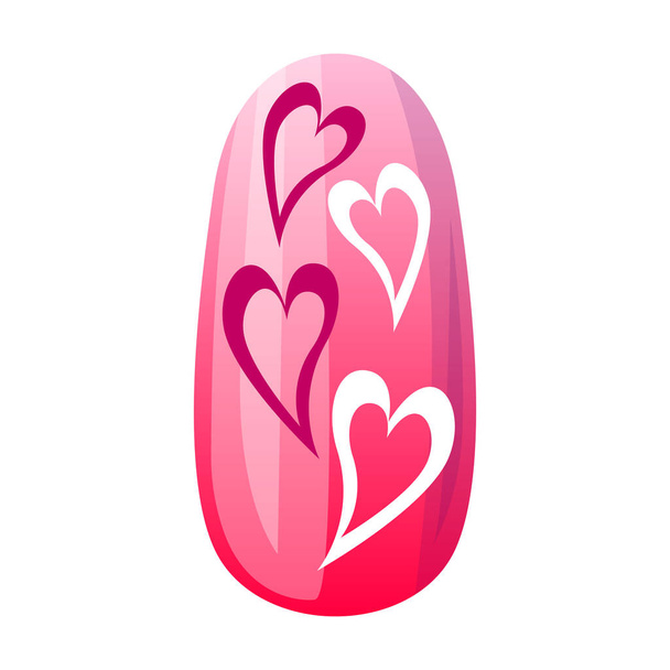Nail of manicure vector icon.Cartoon vector icon isolated on white background nail of manicure. - Vector, Image