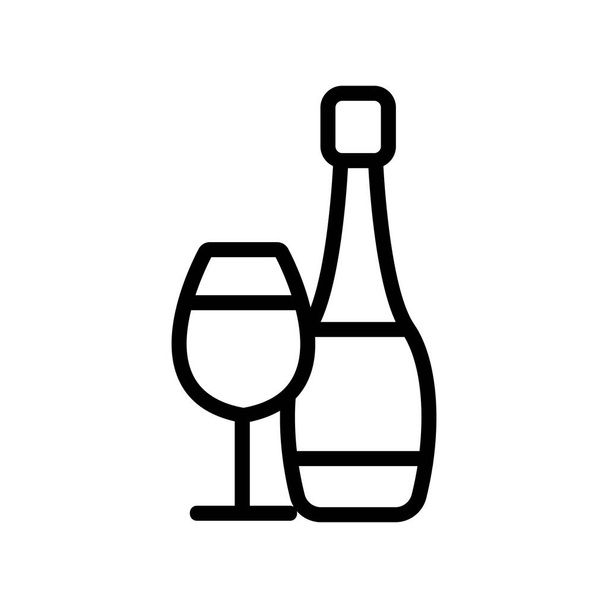 shompanskoe bottiglia di vetro icona vettore contorno illustrazione
 - Vettoriali, immagini
