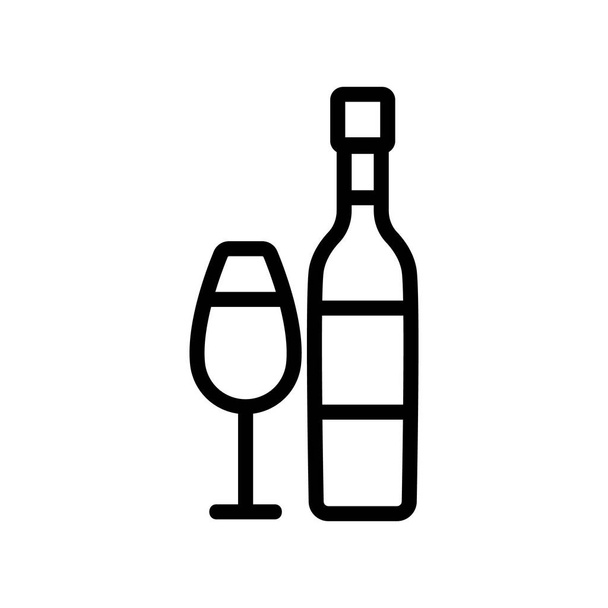 bottiglia di vino icona vettoriale contorno illustrazione
 - Vettoriali, immagini