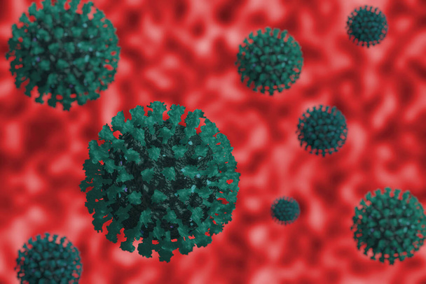 Closeup of a dangerous virus. - Photo, Image