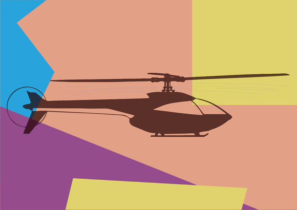 Pop-art. helikopter - Vektor, kép