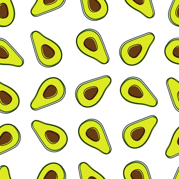 Avocado pattern for textile, print, surface design. Tropical fruits pattern. Fruits pattern design - Вектор, зображення