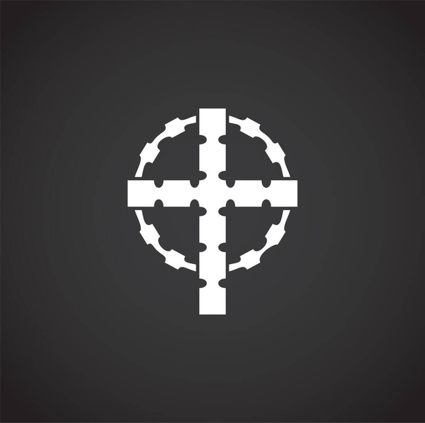 Kruis pictogram op de achtergrond voor grafisch en web design. Creatieve illustratie concept symbool voor web of mobiele app. - Vector, afbeelding