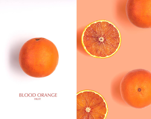 bloed oranje geïsoleerd op witte achtergrond - Foto, afbeelding