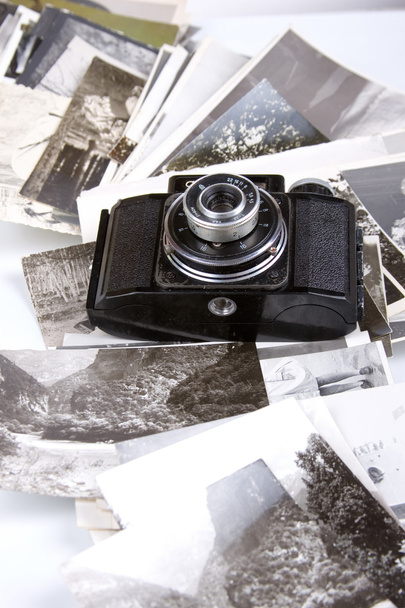 Old camera and pictures - Photo, Image