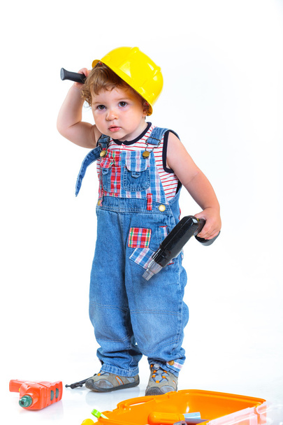Little builder. - Foto, afbeelding