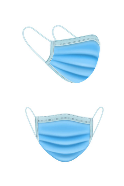 Медичні маски ізольовані на білому тлі
 - Вектор, зображення