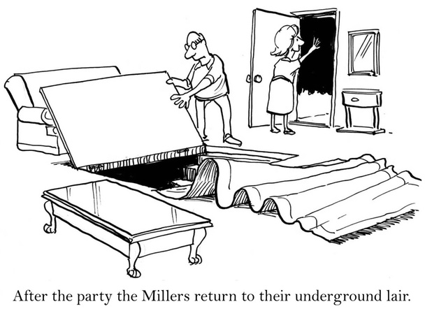 millers mają podziemnym pomieszczeniu bezpieczny - Zdjęcie, obraz
