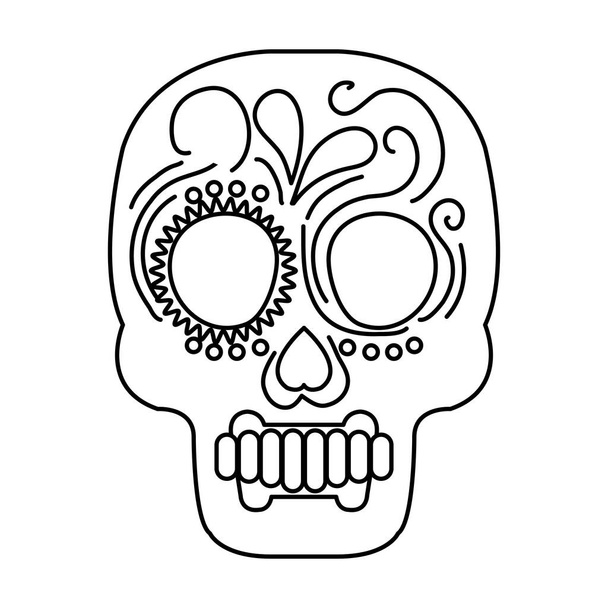 Μεμονωμένη μεξικανική κρανίο διάνυσμα σχεδιασμό - Διάνυσμα, εικόνα