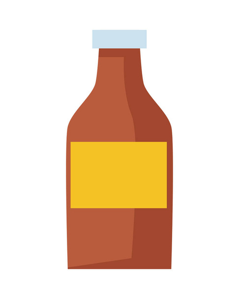Flasche mit Supermarkt-Produkt-Symbol - Vektor, Bild