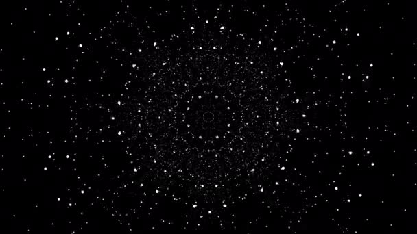 Traveling through star field in outer space untill everything becomes black. - Footage, Video