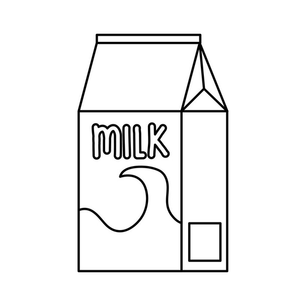 box milk beverage isolated icon - Вектор, зображення
