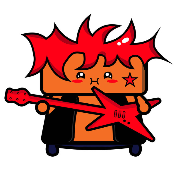 Guitaris Brick cute vector. You can use this vector for your project or bussines. - Vector, Image