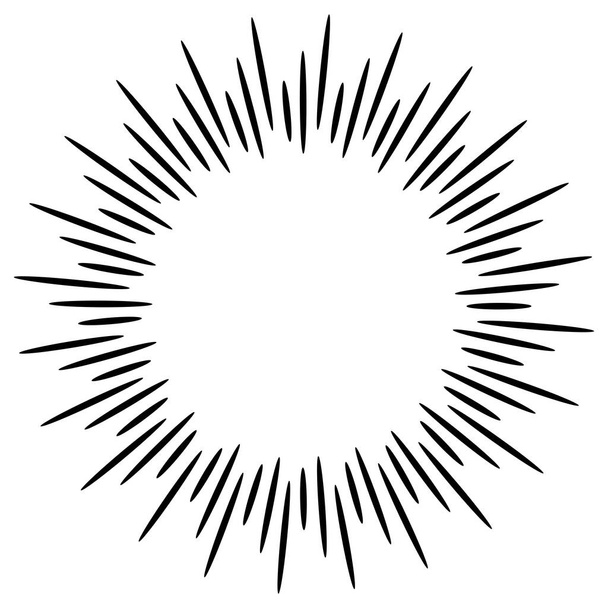 Ontwerp elementen sunburst .explosie effect. vectorillustratie - Vector, afbeelding
