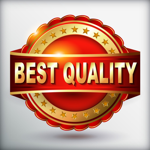Quality red label - Vector, Image