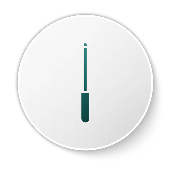 Couteau vert aiguiseur icône isolé sur fond blanc. Bouton rond blanc. Illustration vectorielle - Vecteur, image