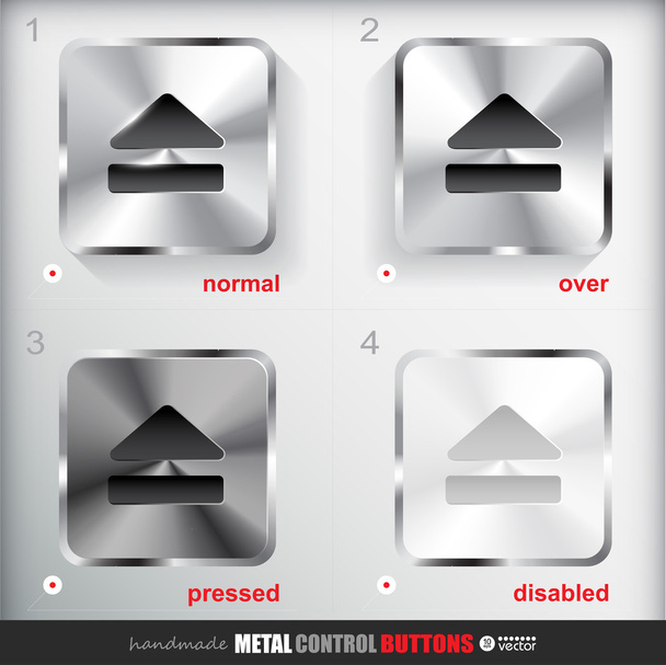 Botón de expulsión de metal
 - Vector, Imagen